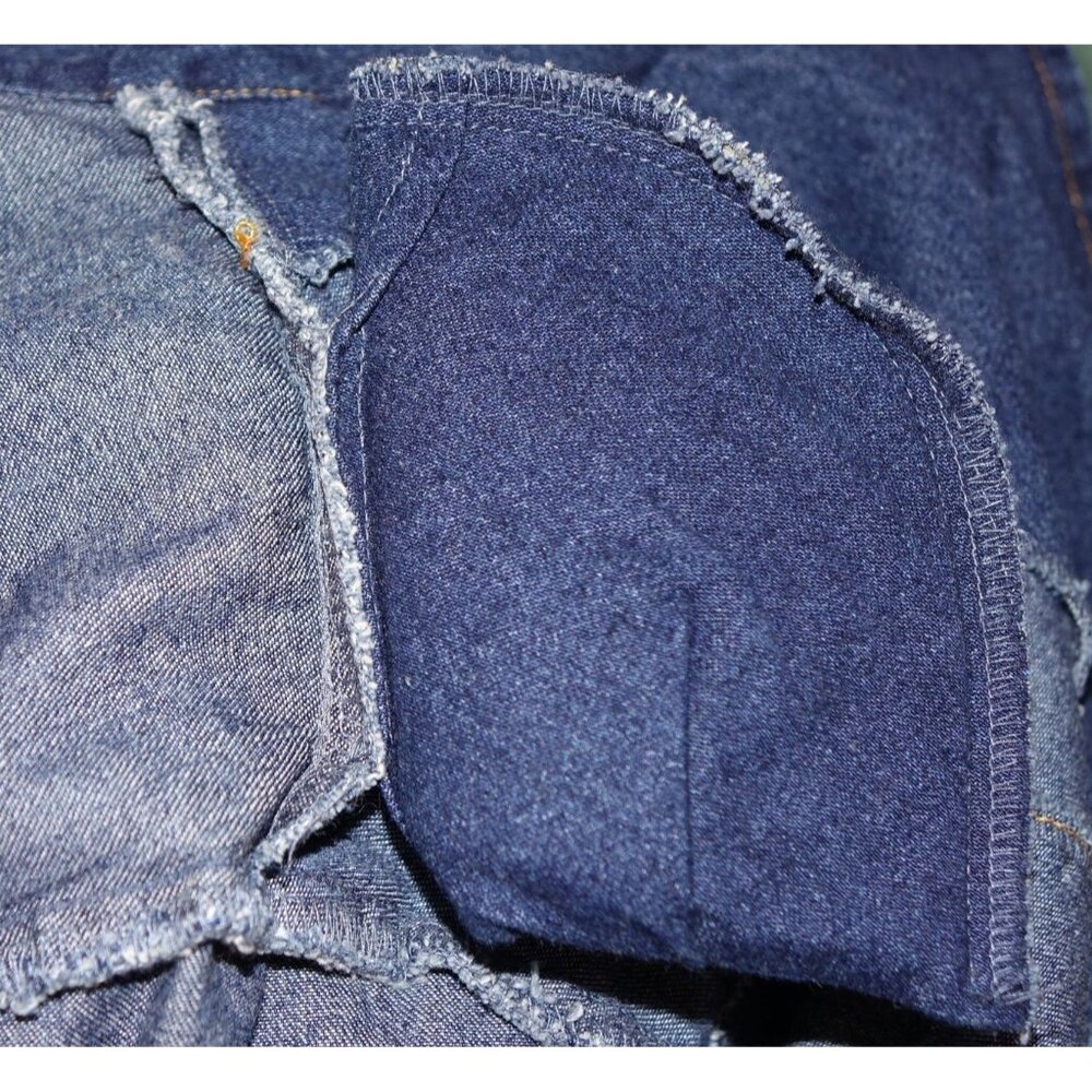 Vintage Forenza Jean Jacket Sz 12 Military Epaulette 80's-90's Double Breasted C - Picture 8 of 8